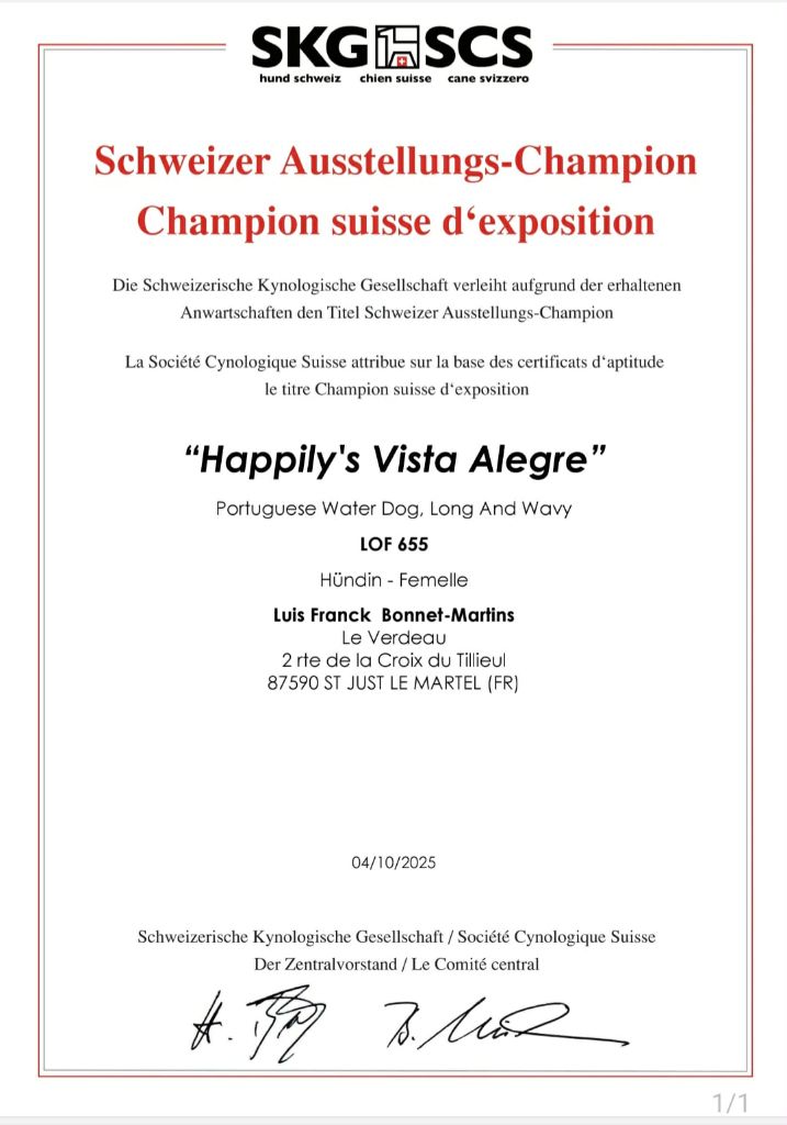 Happily's - CHAMPIONNE SUISSE DES EXPOSITIONS